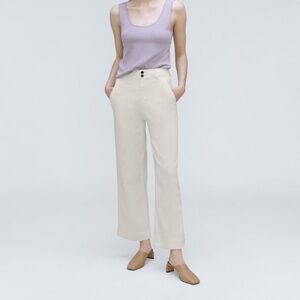 Everlane Bone Organic Wide-Leg Pant Size 6